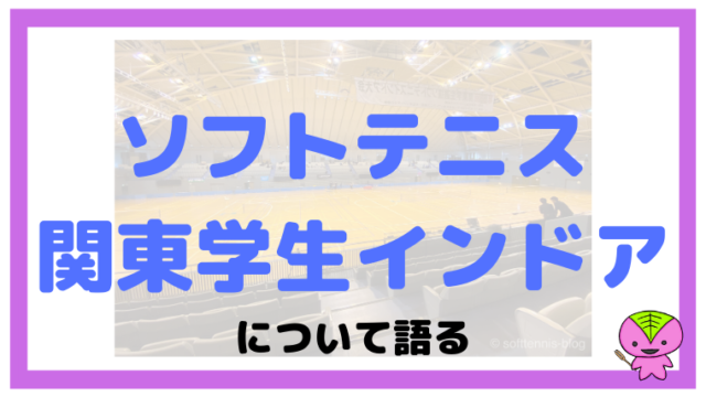 関東学生選抜ソフトテニスインドア大会について語るブログ記事【2019】
