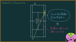 【347ページ目：もちおのソフトテニスノート】クロスのパッシングショットのコツ
